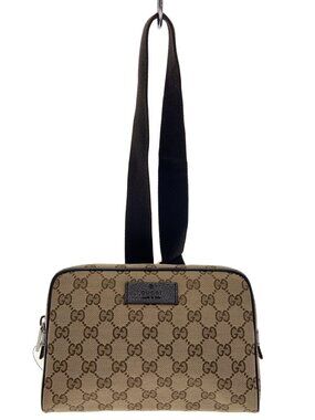 Gucci Waist Bag Leather Black Brown